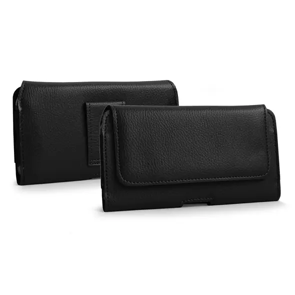 Kabura LURESKO HEL XXL do paska Eco etui na telefon 170x85x12 (czarny karbowany czarny nić)