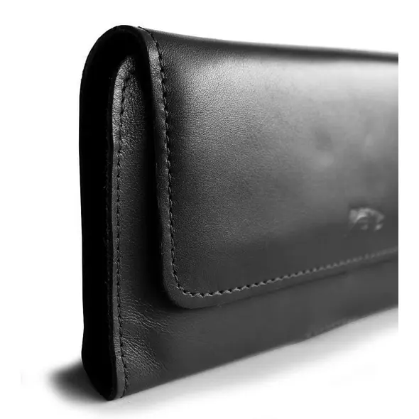 Skórzane etui ochronne LURESKO ELLA XXL na telefon - 170x85x12 / do torebki plecaka (czarny)