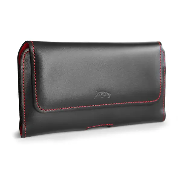 Skórzane etui ochronne LURESKO ELLA XXL na telefon - 170x85x12 / do torebki plecaka (różowy pinky)