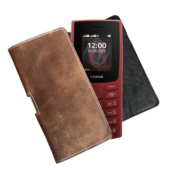 Skórzana kabura LURESKO FREYA S do paska etui na telefon 131x62x12mm - BRĄZ VINTAGE