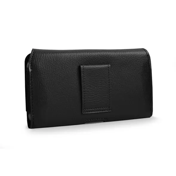 Kabura LURESKO HEL XL do paska Eco etui na telefon 165x82x12 (czarny karbowany czarny nić)