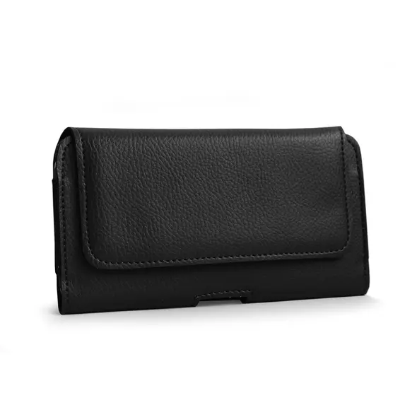 Kabura LURESKO HEL XXL do paska Eco etui na telefon 170x85x12 (czarny karbowany czarny nić)