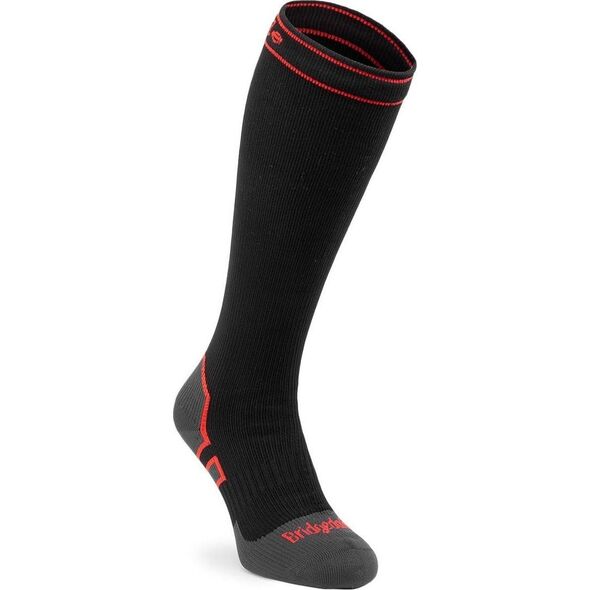 Bridgedale Skarpety wodooszczelne Bridgedale StormSock Heavy Knee - black/red 40 - 43