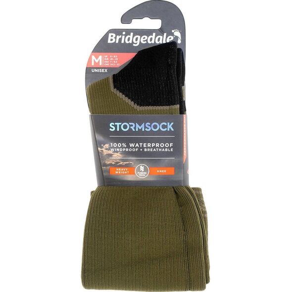 Bridgedale Skarpety wodooszczelne Bridgedale StormSock Heavy Knee - olive/black 44 - 47