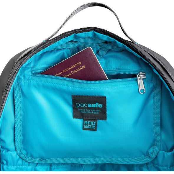 Pacsafe Plecak wodoszczelny antykradzieżowy 18l Pacsafe ECO CX Econyl - niebieski