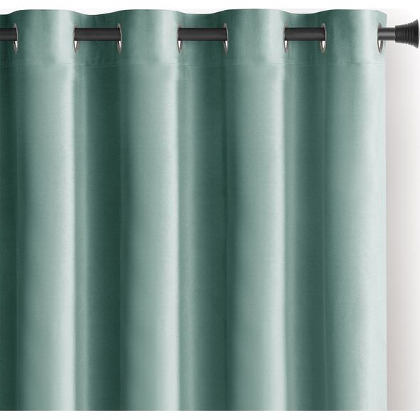 AmeliaHome Zasłona VELVET styl klasyczny przelotki srebrne 140x270 miętowa