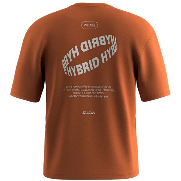Koszulka z nadrukiem Salewa Eagle Hybrid Loose T-Shirt - bombay brown rozmiar: l