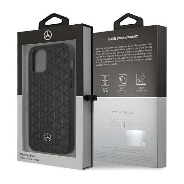 Mercedes Mercedes MEHCP12LSPSBK iPhone 12 Pro Max 6,7" czarny/black hardcase Leather Quilted Embossed