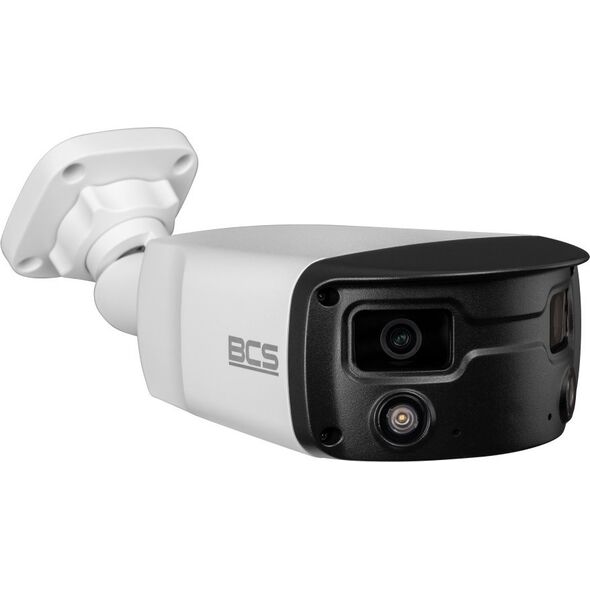 Kamera IP BCS Kamera tubowa panoramiczna IP 4Mpx BCS-P-PIP2X4FCL3-Ai1, NightColor, WhiteLight, mikrofon, głośnik