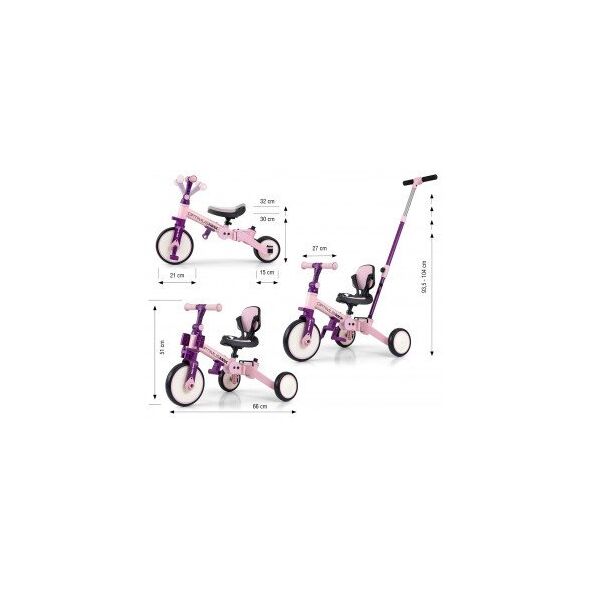Milly Mally Rowerek 5w1 Optimus Max Pink