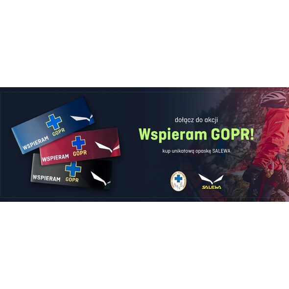 Opaska na głowę Salewa Wspieram GOPR - blue dark denim crevasse