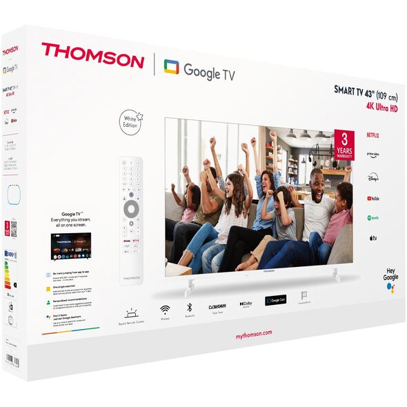 TV SET LCD 43" QLED 4K/WHITE 43UG4S14W THOMSON