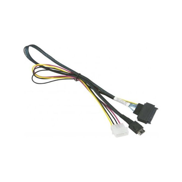 SuperMicro SFF 8654 - SFF 8639, 0.55m, Wielokolorowy (CBL-SAST-0956)