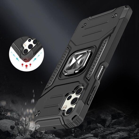 Hurtel Wozinsky Ring Armor pancerne hybrydowe etui pokrowiec + magnetyczny uchwyt Samsung Galaxy A23 niebieski