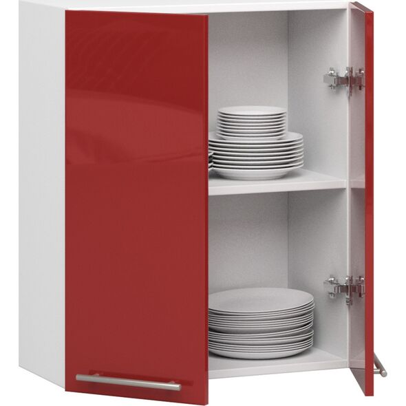 Fabryka Mebli Akord WISZĄCA SZAFKA KUCHENNA OLIWIA W 60cm BIAŁA-CZERWONY POŁYSK H720