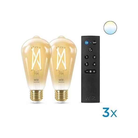WiZ WiZ,ST64 Edison,7W,2000-5000,ST64,E27,2 pcs lightsource + 1 remote controller