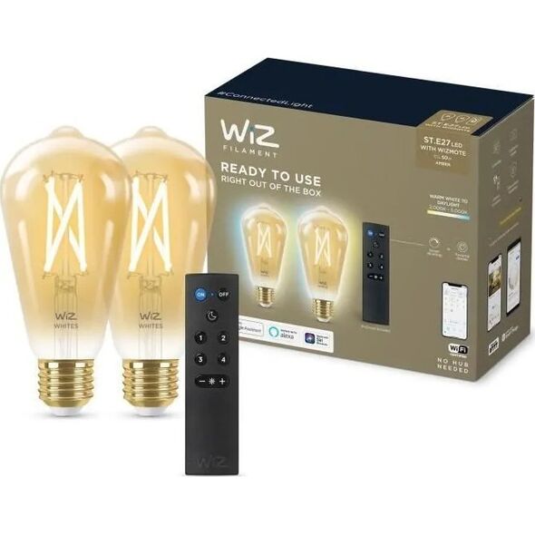 WiZ WiZ,ST64 Edison,7W,2000-5000,ST64,E27,2 pcs lightsource + 1 remote controller