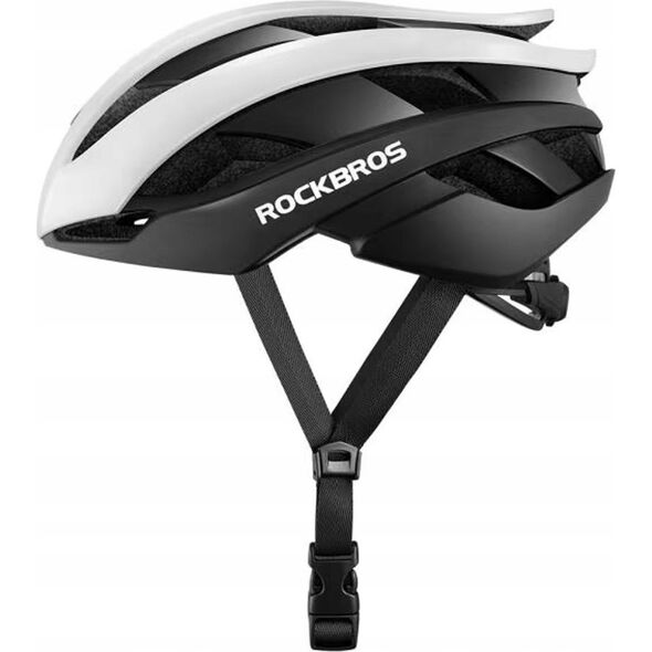 RockBros Kask rowerowy uniwersalny regulowany rozmiar M czarno-biały ROCKBROS