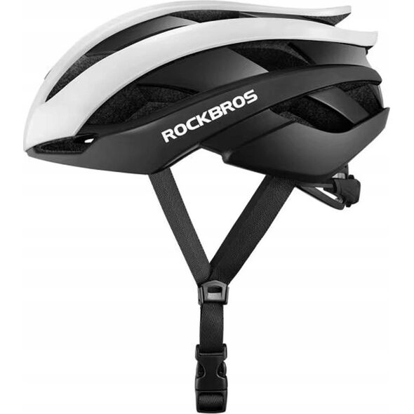 RockBros Kask rowerowy uniwersalny regulowany rozmiar L czarno-biały ROCKBROS
