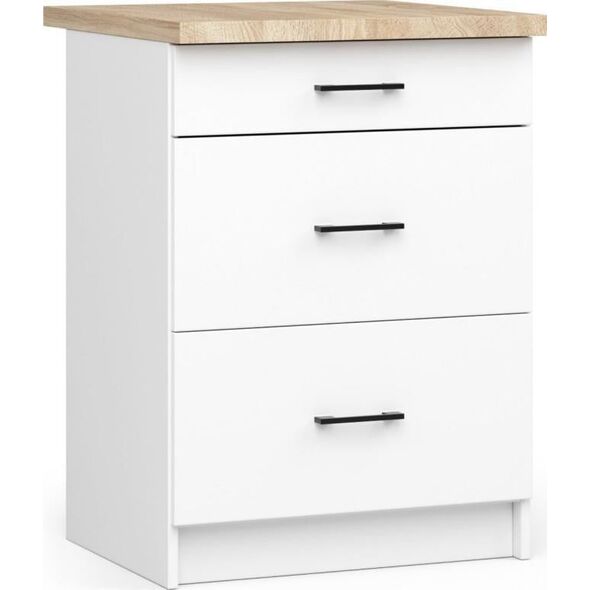 Fabryka Mebli Akord SZAFKA KUCHENNA OLIWIA S 60cm 3S BIAŁA