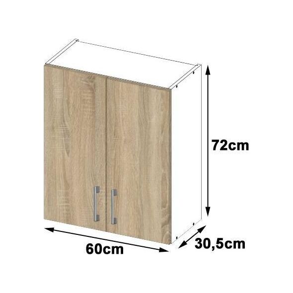 Fabryka Mebli Akord SZAFKA KUCHENNA WISZĄCA W 60cm D2 H720 LIMA