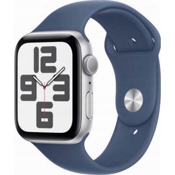 Apple Watch SE OLED 44 mm Cyfrowy 368 x 448 px Ekran dotykowy Srebrny Wi-Fi GPS