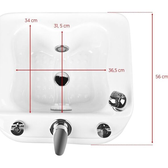 Brodzik Azzurro do pedicure z hydromasażem A023