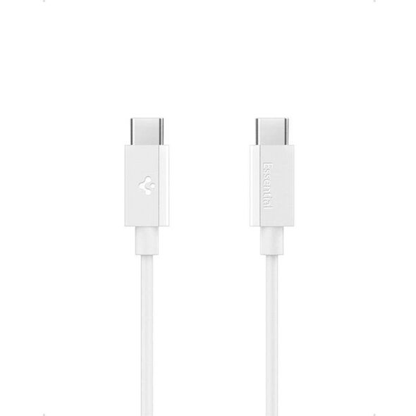 BIAŁY KABEL SPIGEN USB C 2M SZYBKIE ŁADOWANIE, Odporny, Wytrzymały, PD 60W