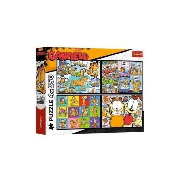 Puzzle 4x250 Garfield nie lubi poniedziałków TREFL