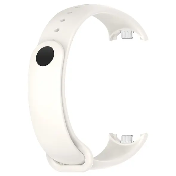 Silikonowy pasek Bizon Strap Watch Silicone do Xiaomi Smart Band 9 / 9 NFC / 8 biały