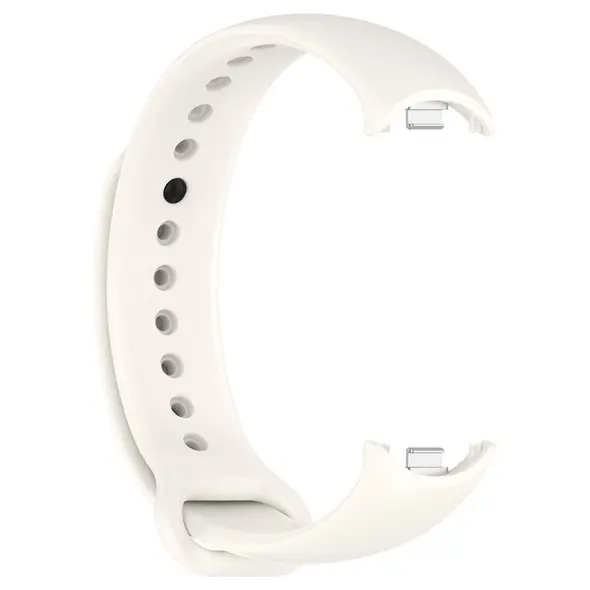 Silikonowy pasek Bizon Strap Watch Silicone do Xiaomi Smart Band 9 / 9 NFC / 8 biały