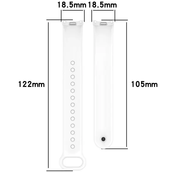 Silikonowy pasek Bizon Strap Watch Silicone do Xiaomi Smart Band 9 / 9 NFC / 8 biały
