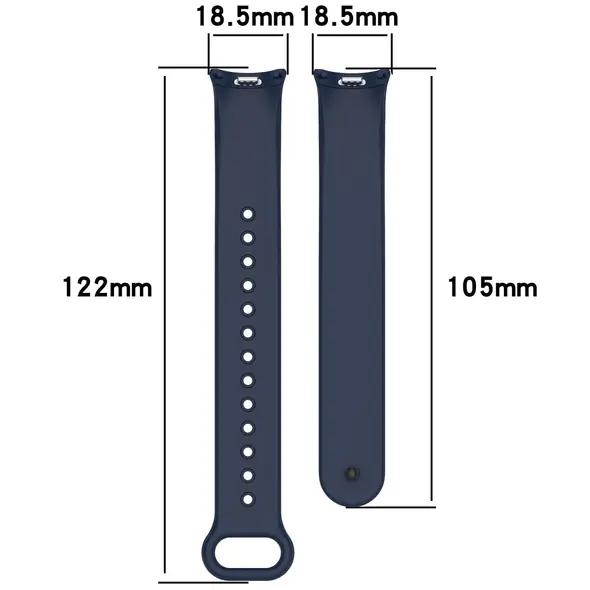 Silikonowy pasek Bizon Strap Watch Silicone do Xiaomi Smart Band 9 / 9 NFC / 8 granatowy