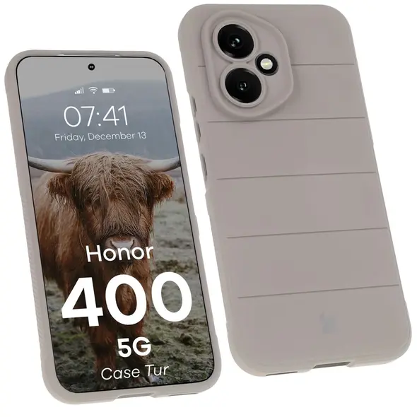 Pancerne etui Bizon Case Tur do Honor 400 5G jasnoszare