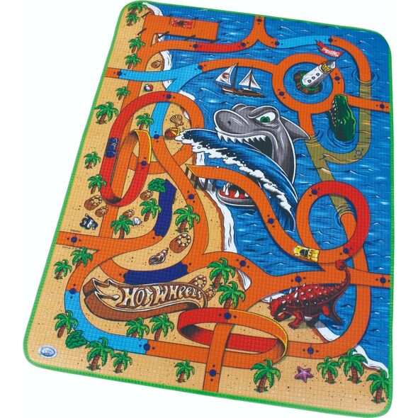 ODS Piankowa mata Hot Wheels Rekin 120 x 90 cm uliczki