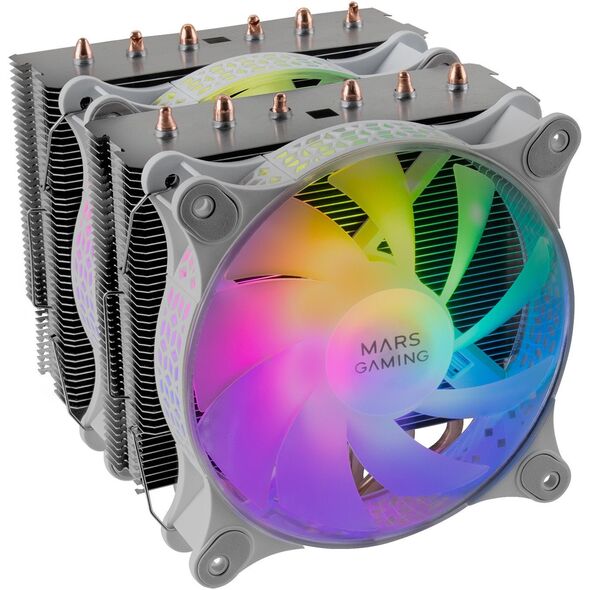 Mars Gaming MCPU-XT CPU Cooler Dual Tower Cooling 300W 2x120mm ARGB