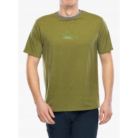 T-shirt z nadrukiem Patagonia Berm Logo Responsibili-Tee - graze green, rozmiar: S
