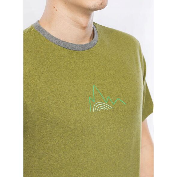 T-shirt z nadrukiem Patagonia Berm Logo Responsibili-Tee - graze green, rozmiar: S