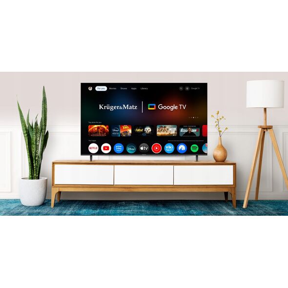 Telewizor Kruger&amp|Matz 65&quot| UHD Google TV 5.0  DVB-T2/T/C  H.265  HEVC