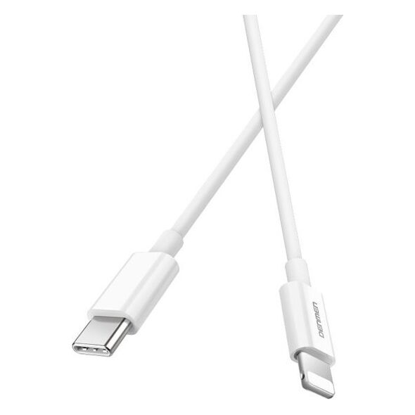 Kabel USB Vega DENMEN KABEL USB PD TYP-C - LIGHTNING 20W 3,6A WZMACNINANY BIAŁY 2M D65>