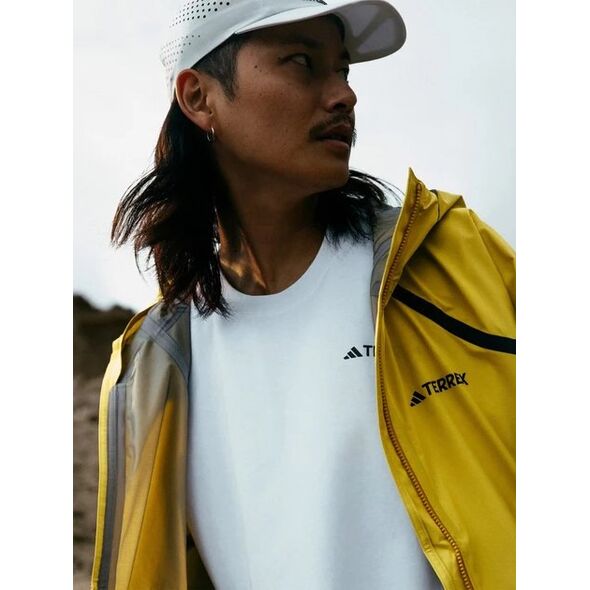 Koszulka bawełniana adidas TERREX Nat Geo UF AEROREADY Graphic T-Shirt - white rozmiar: l