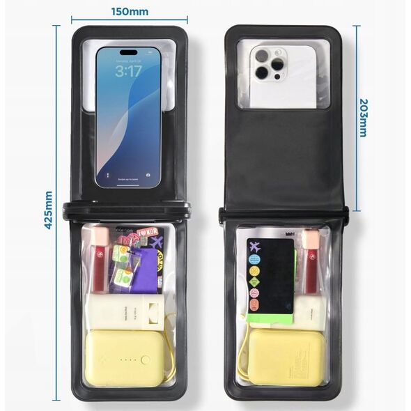 Spigen A603 Universal Waterproof Case - Etui wodoodporne do smartfonów do 6.9" (Black)