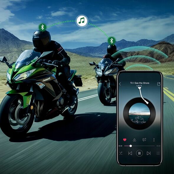 Interkom motocyklowy EJEAS Q8 Mesh 3.0 Wydajna komunikacja 6 osób 1000m230h