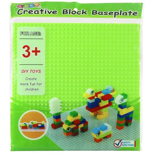 Płyta Plansza Konstrukcyjna Do Klocków Budowania Jasnozielona 25,5x25,5 cm LEAN TOYS