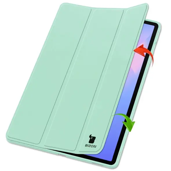 Etui z klapką Bizon Case Tab Lizard do Samsung Galaxy Tab S10 FE+ Plus miętowe