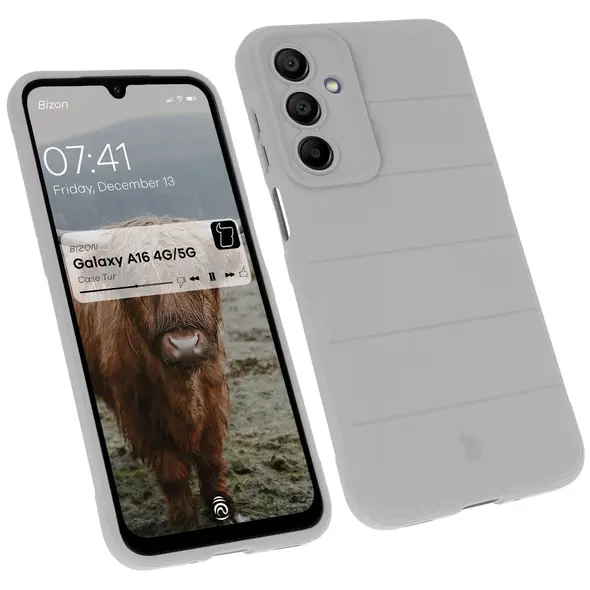 Pancerne etui Bizon Case Tur do Samsung Galaxy A16 4G/5G jasnoszare
