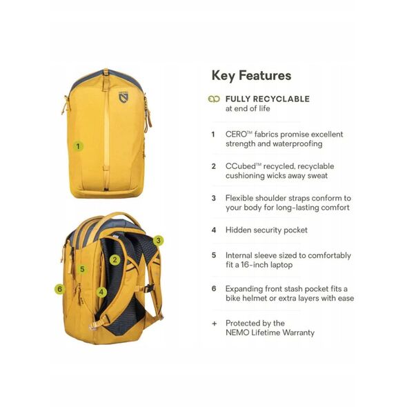 Plecak na laptopa Nemo Vantage 26 l Endless Promise - chai