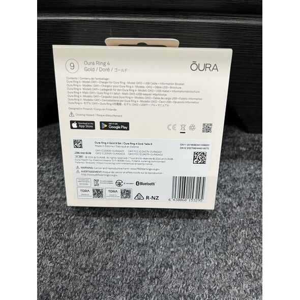 Oura Ring 4 έξυπνο δαχτυλίδι, Χρυσό, μέγεθος 9