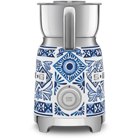 Smeg MFF01DGBEU spieniacz / podgrzewacz do mleka Automatyczny Niebieski, Srebrny, Biały