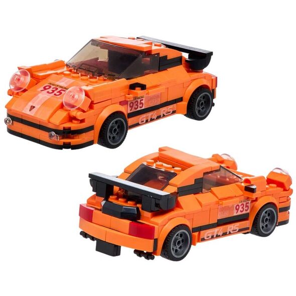 Klocki Konstrukcyjne Auto Robot 2w1 Pomarańczowy Napęd 354 el.